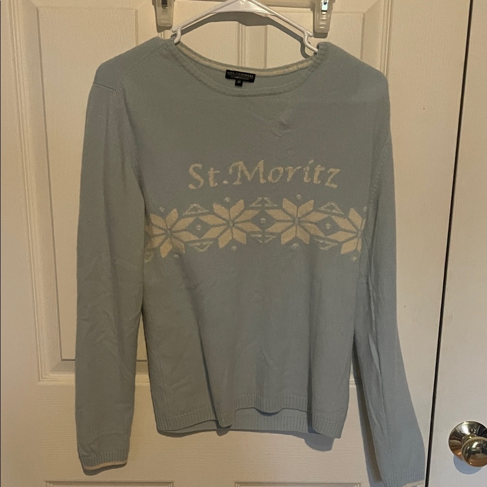 Light Blue Women's  cashmere Sweater by JJ Benson size medium